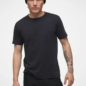 prAna Men's Crew T-Shirt Black Organic Cotton Size XL